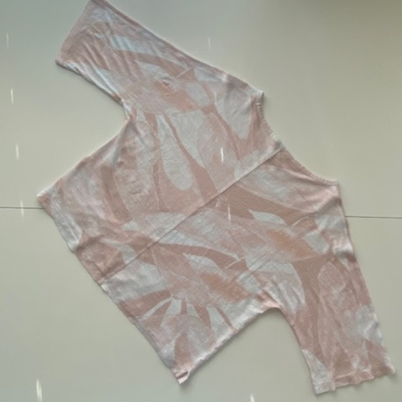 Poetry Linen Cropped Top 3/4 Sleeve Boat Neck Lightweight Size 8 - Picture 4 of 11